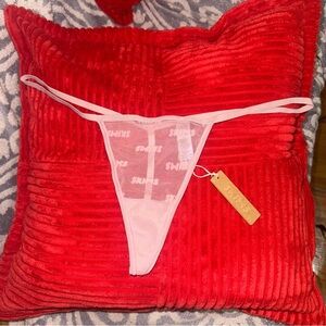 Skims Size 3x Micro Thong Logo Mesh Orchid After Hours NWT